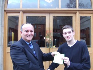 College Pupil Receives Award for Electronics Top Score