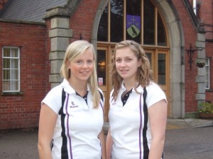 Vivian Grudde and Emily Lewis play for the County