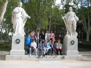 The photo was taken in the Plaza de Oriente, opposite the Royal Palace.