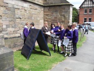 Pupils enjoying the pilgrimage to Hereford Cathedral