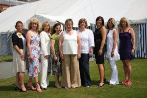 Sue Dewhirst, Chair of the Ellesmere College Parents Society is the Lady in the centre with the beige trousers and white top 