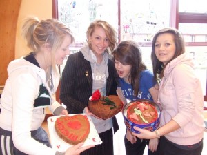 L to R Viola Grosvenor, Sophie Halstead, Lucy Forgrave and Carys Fieldhouse